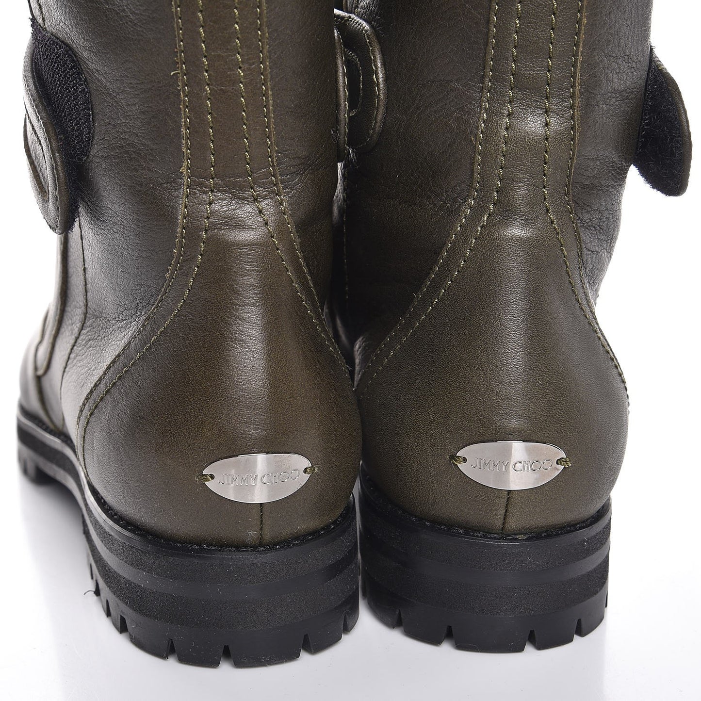 Smooth Calfskin Decker Flat Boots 41 Army Green