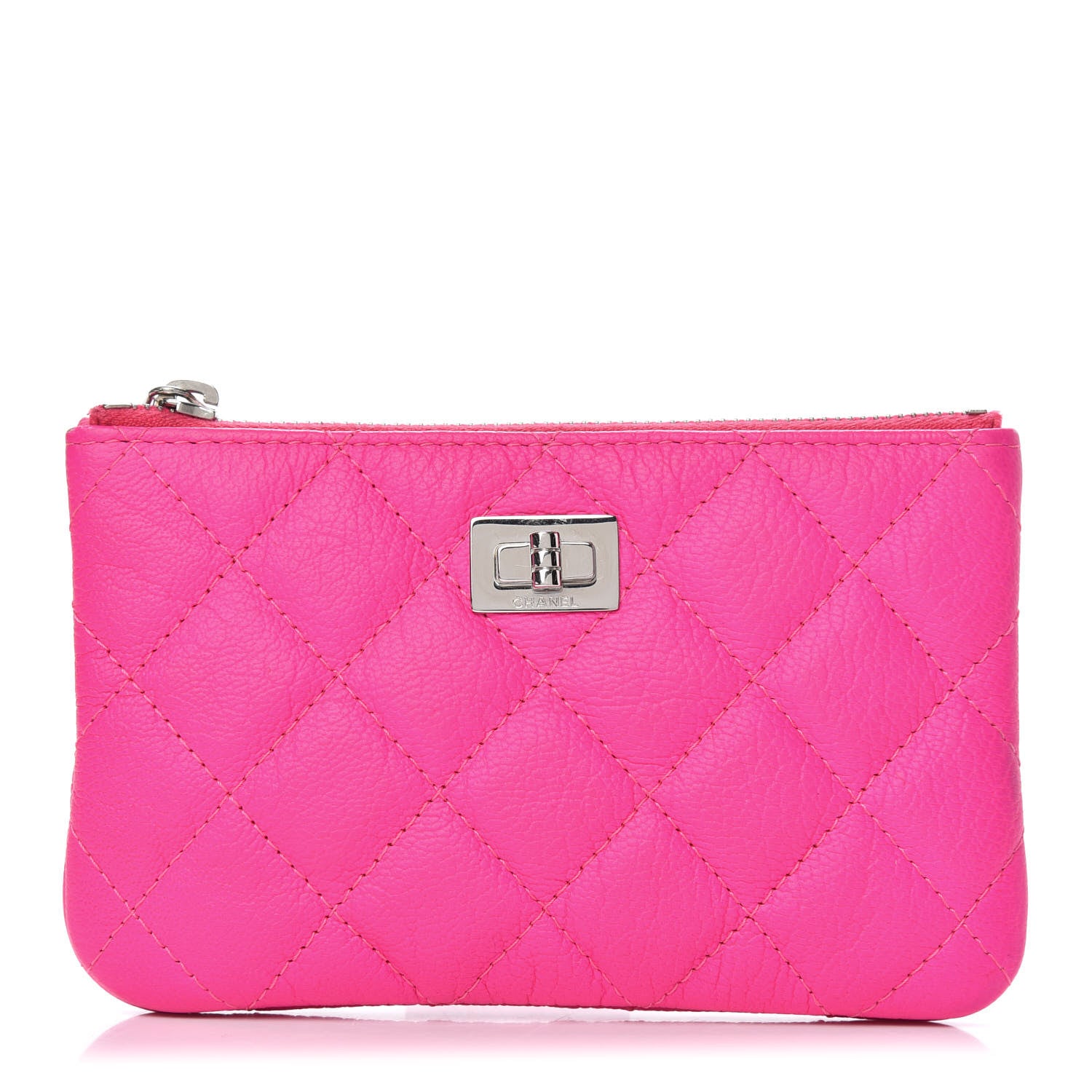 Chanel Goatskin Quilted Small Reissue Cosmetic Case Pink 1 of 9