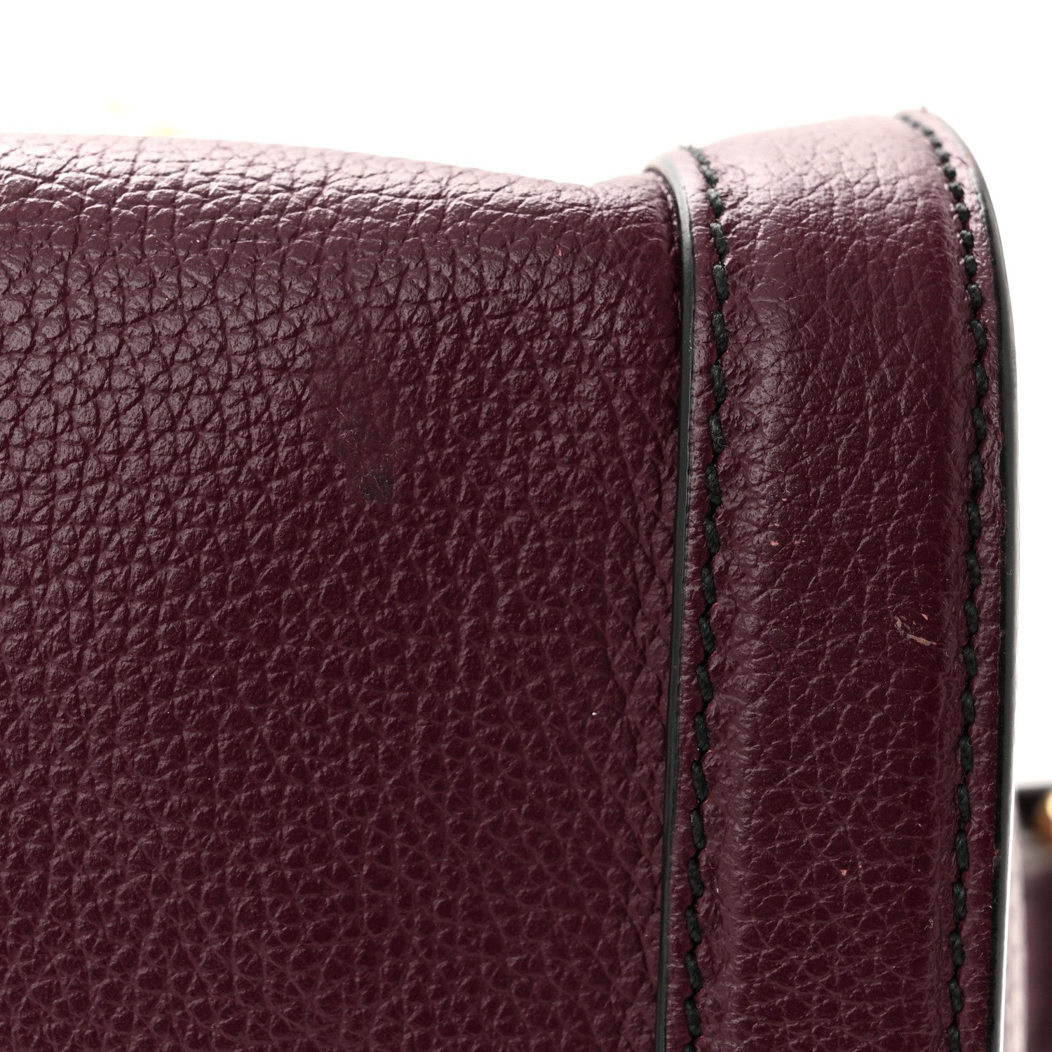 Alexander McQueen Pebbled Calfskin Small Skull Padlock Zip Around Tote Burgundy 11 of 13