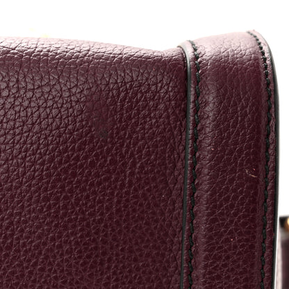 Alexander McQueen Pebbled Calfskin Small Skull Padlock Zip Around Tote Burgundy 11 of 13