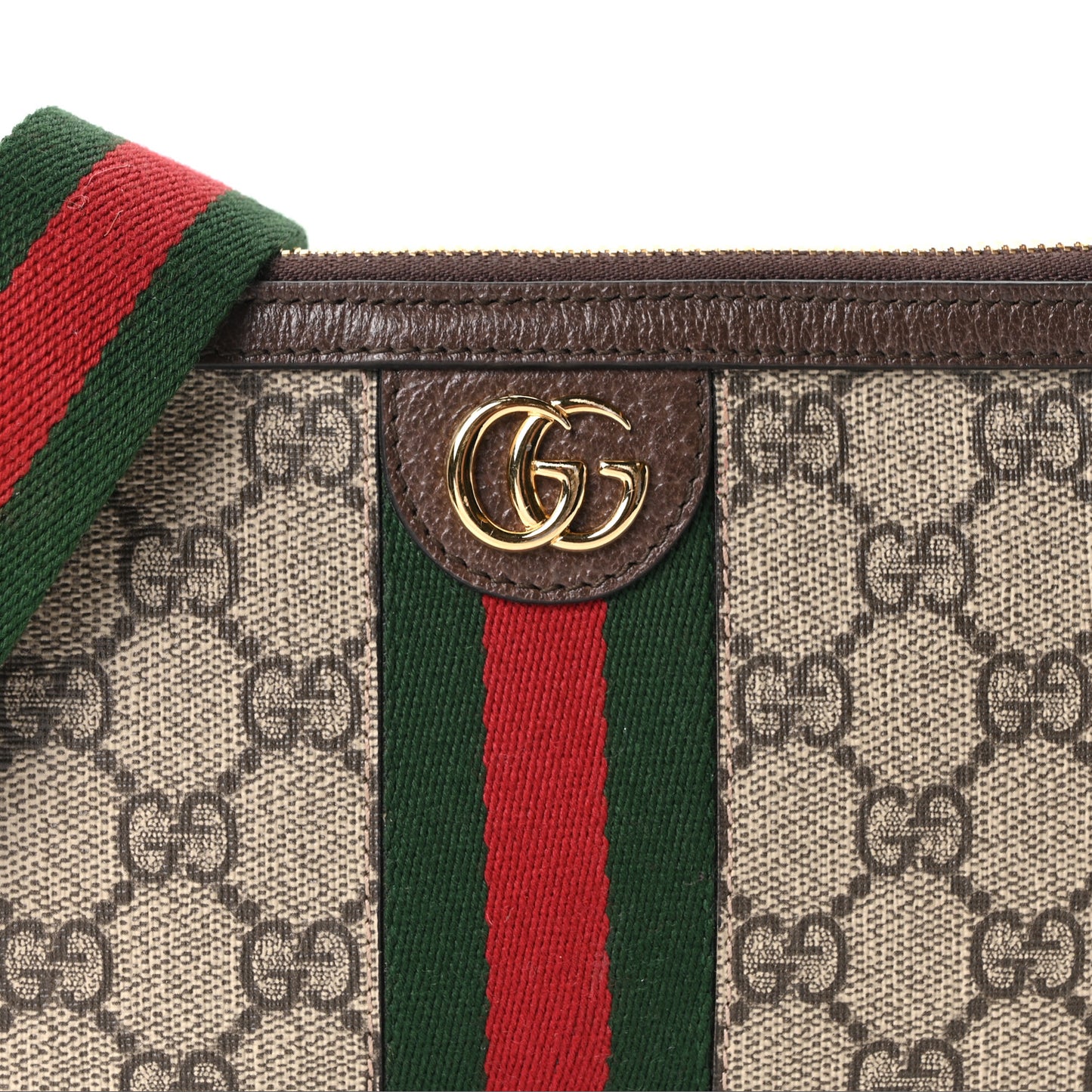 GG Supreme Monogram Web Ophidia Utility Belt Bag  85 34 Beige Ebony New Acero