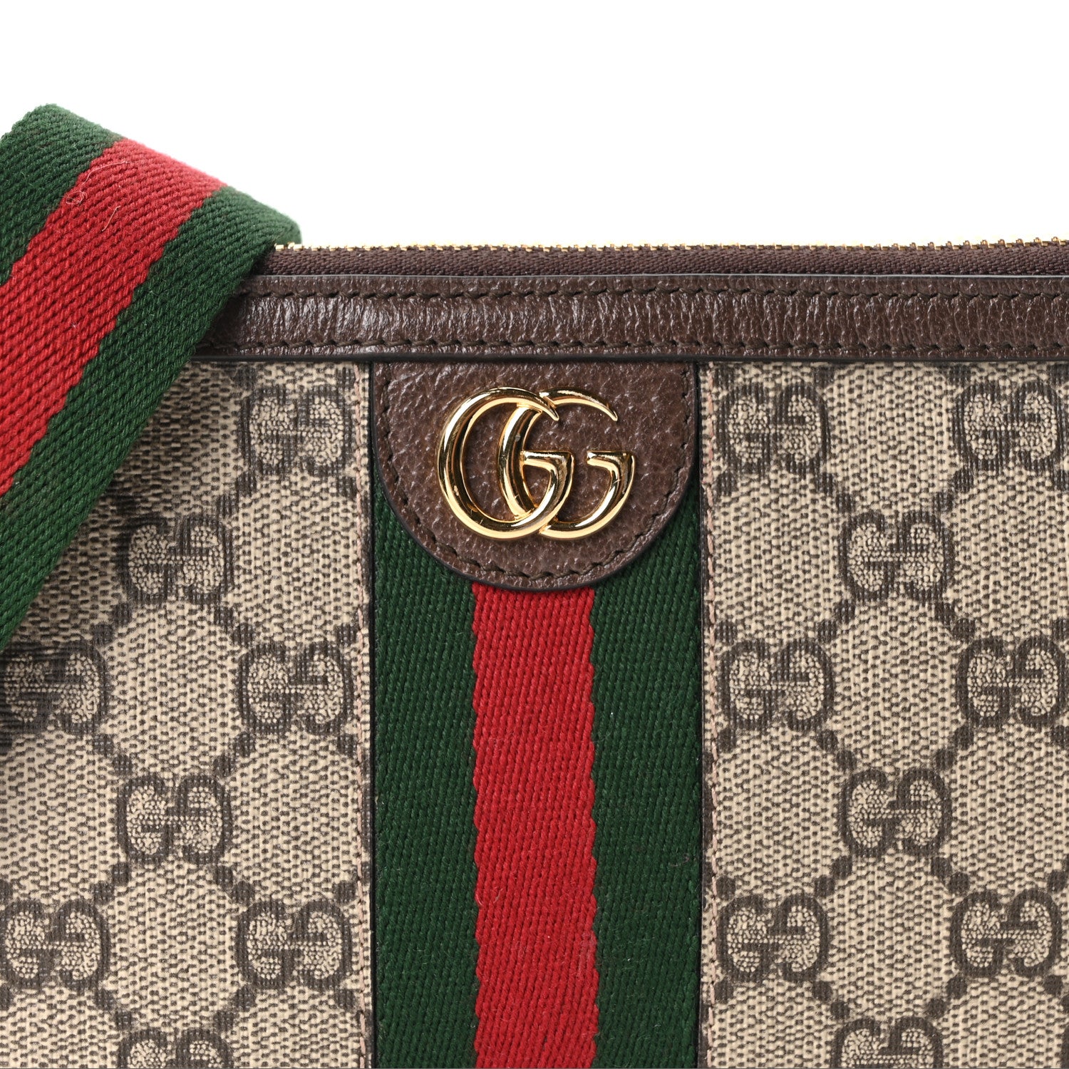 Gucci GG Supreme Monogram Web Ophidia Utility Belt Bag  85 34 Beige Ebony New Acero 8 of 10