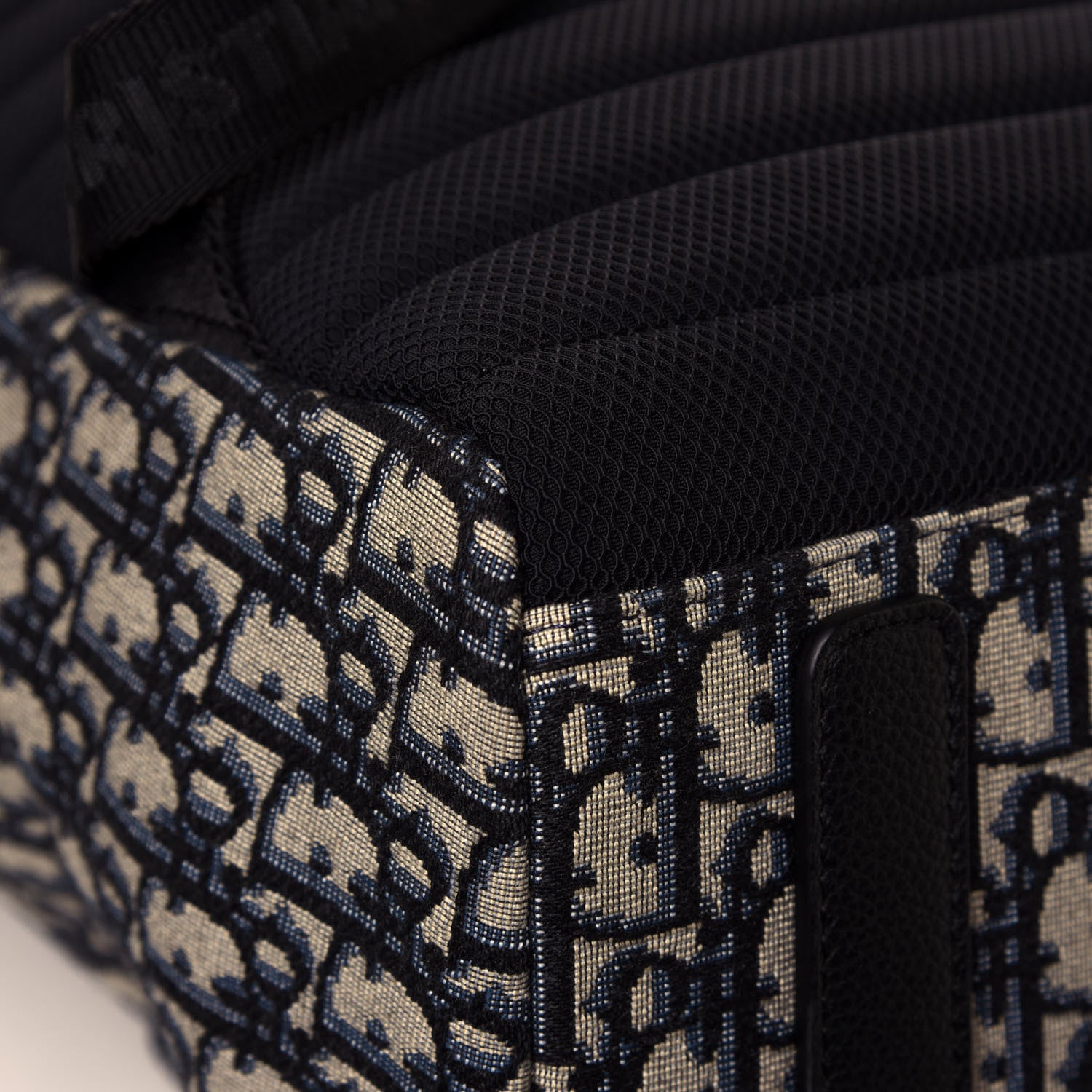 Christian Dior Oblique Calfskin Rider Backpack Beige Black 10 of 14