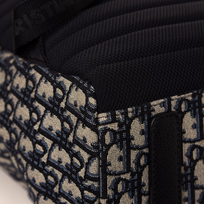 Christian Dior Oblique Calfskin Rider Backpack Beige Black 10 of 14