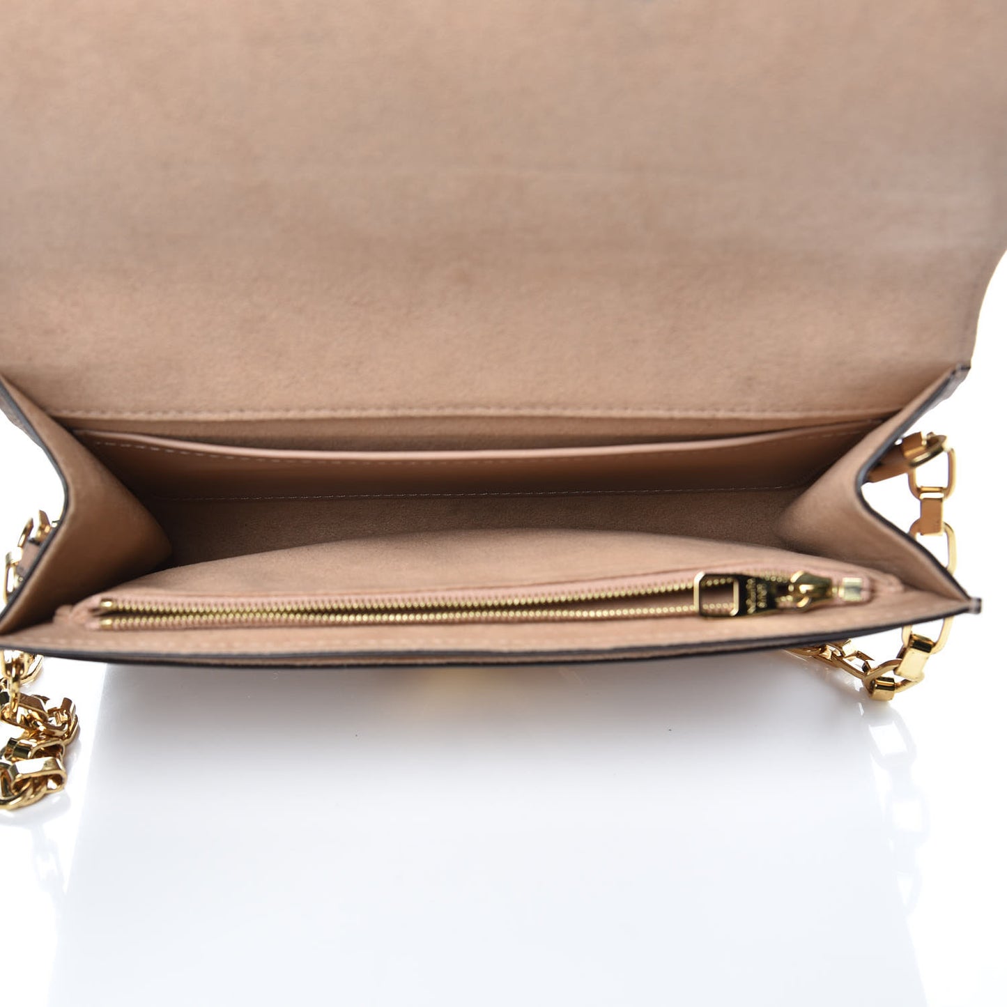Calfskin Chain Louise MM Rose Poudre