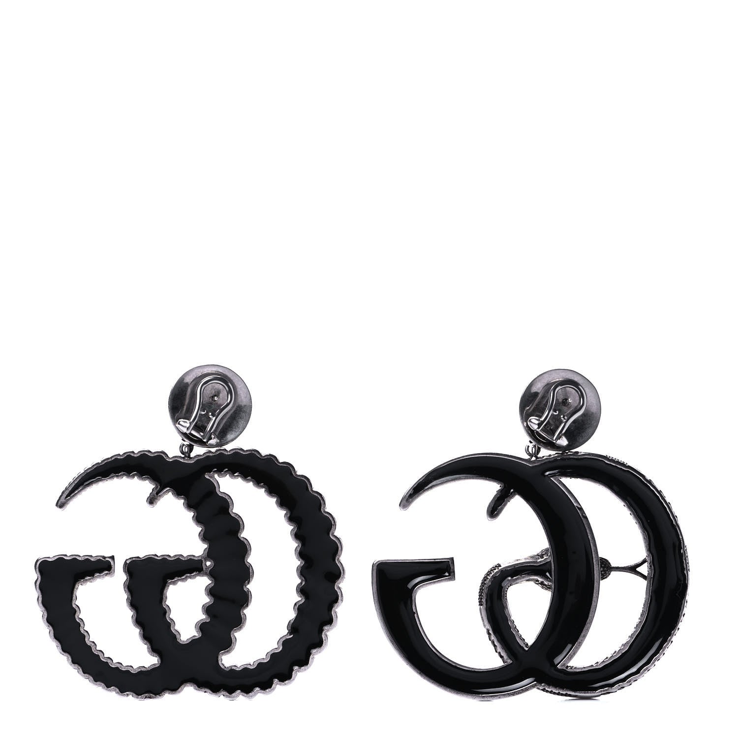 Gucci Interlocking GG Earrings Silver 2 of 3