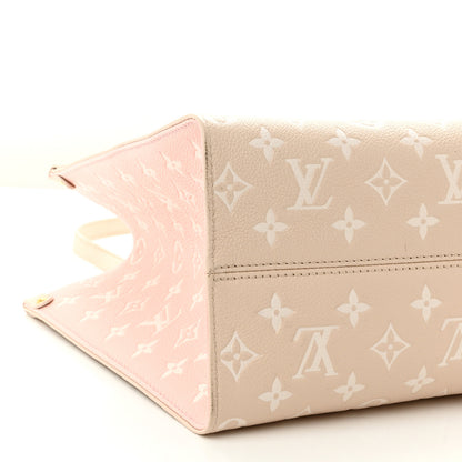 Louis Vuitton Empreinte Monogram Spring In The City Onthego MM Beige Pink Yellow 8 of 9