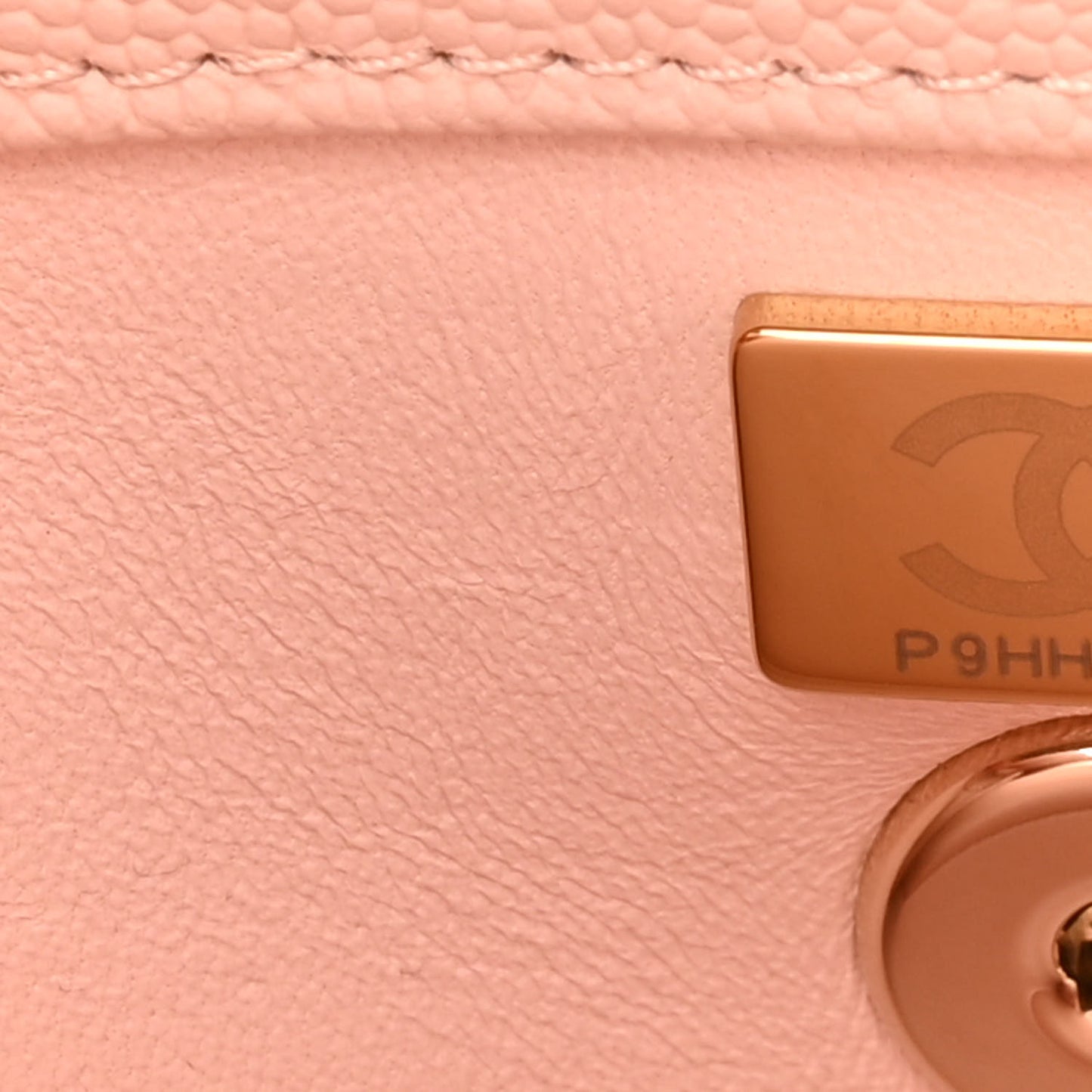 Caviar Quilted Mini Coco Handle Flap Light Pink