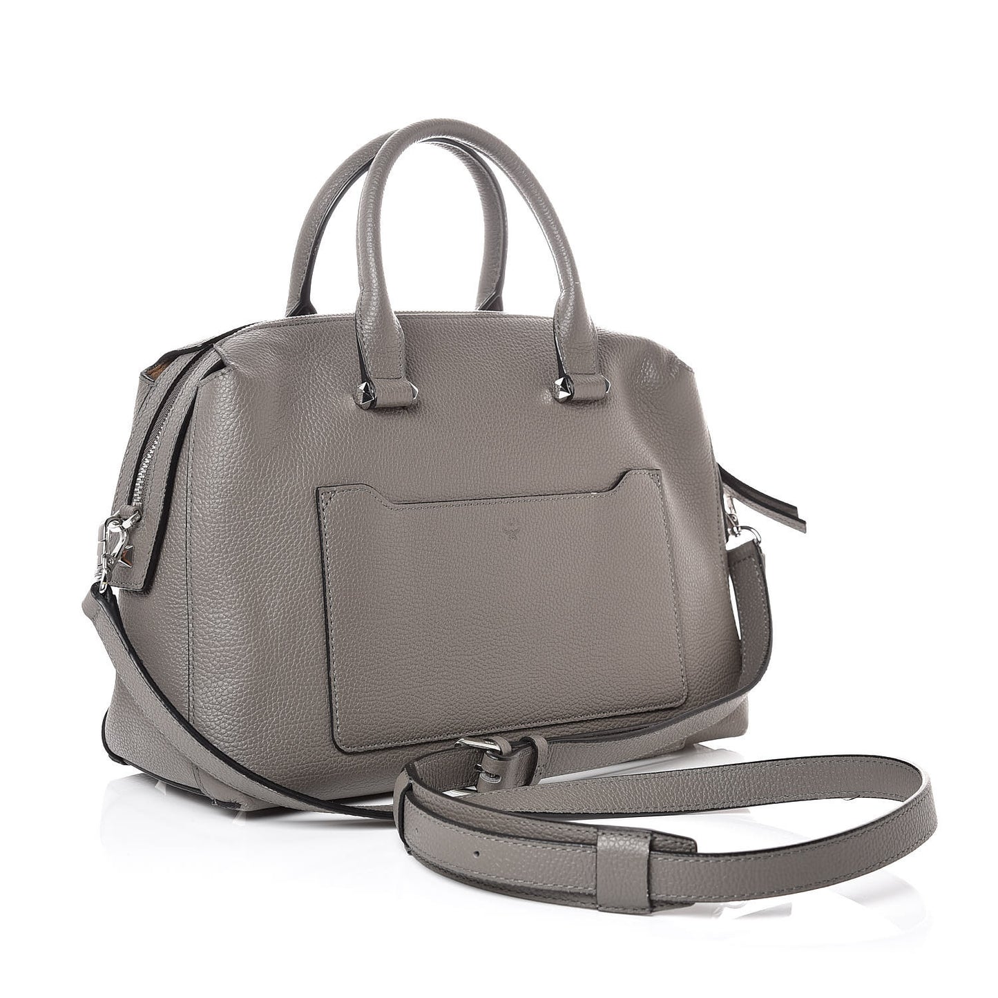 Grained Calfskin Medium Ella Boston Grey