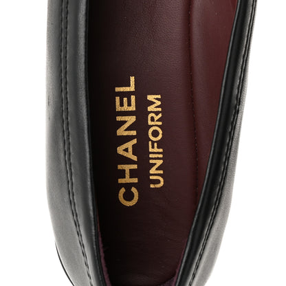 Chanel Lambskin Cap Toe CC Uniform Ballerina Flats 38.5 Black 8 of 9