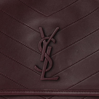 Saint Laurent Lambskin Matelasse Monogram Medium Niki Chain Satchel Burgundy 8 of 10