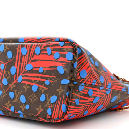 Louis Vuitton Monogram Jungle Dots Neo Neverfull MM Coquelicot Denim 10 of 10