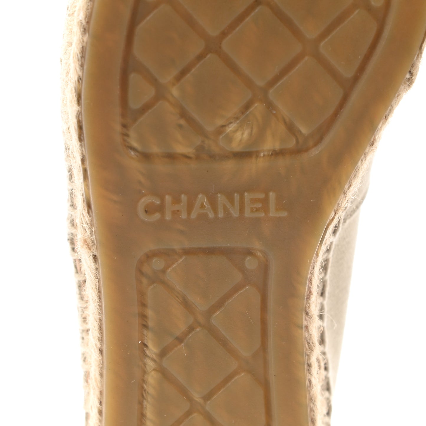 Canvas Grosgrain CC Espadrilles 36 Green Black