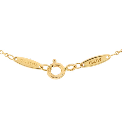 Tiffany 18K Yellow Gold Diamond .43ct Elsa Peretti Diamonds by the Yard Pendant Necklace 4 of 6