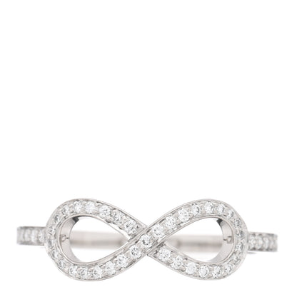 Tiffany Platinum Diamond Infinity Ring 54 6.75 1 of 4