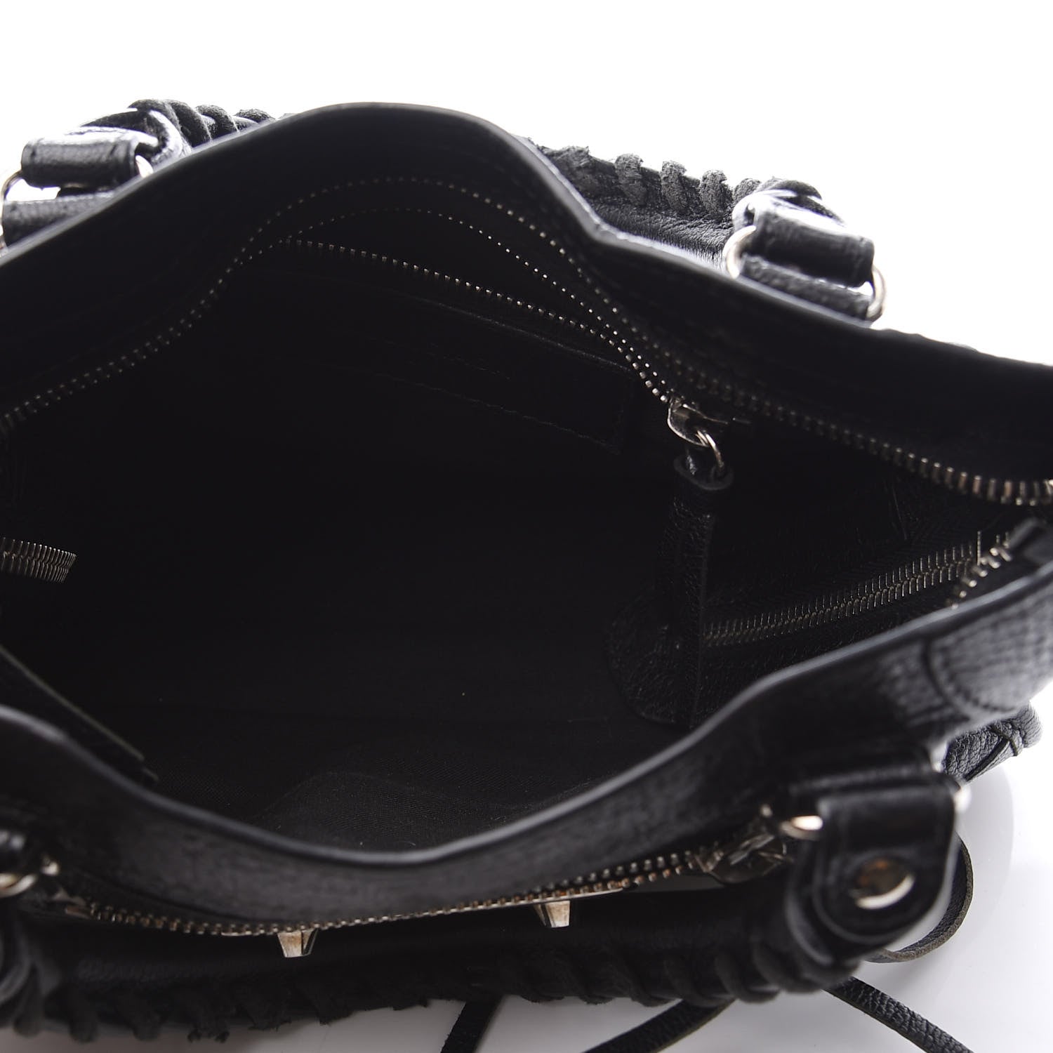 Balenciaga Chevre Silver Metallic Edge Hardware Mini City Black 4 of 10