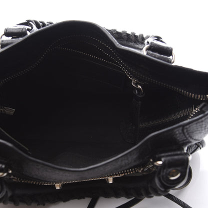 Balenciaga Chevre Silver Metallic Edge Hardware Mini City Black 4 of 10