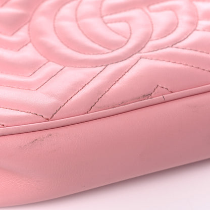 Gucci Calfskin Matelasse Small GG Marmont Chain Shoulder Bag Wild Rose 16 of 19
