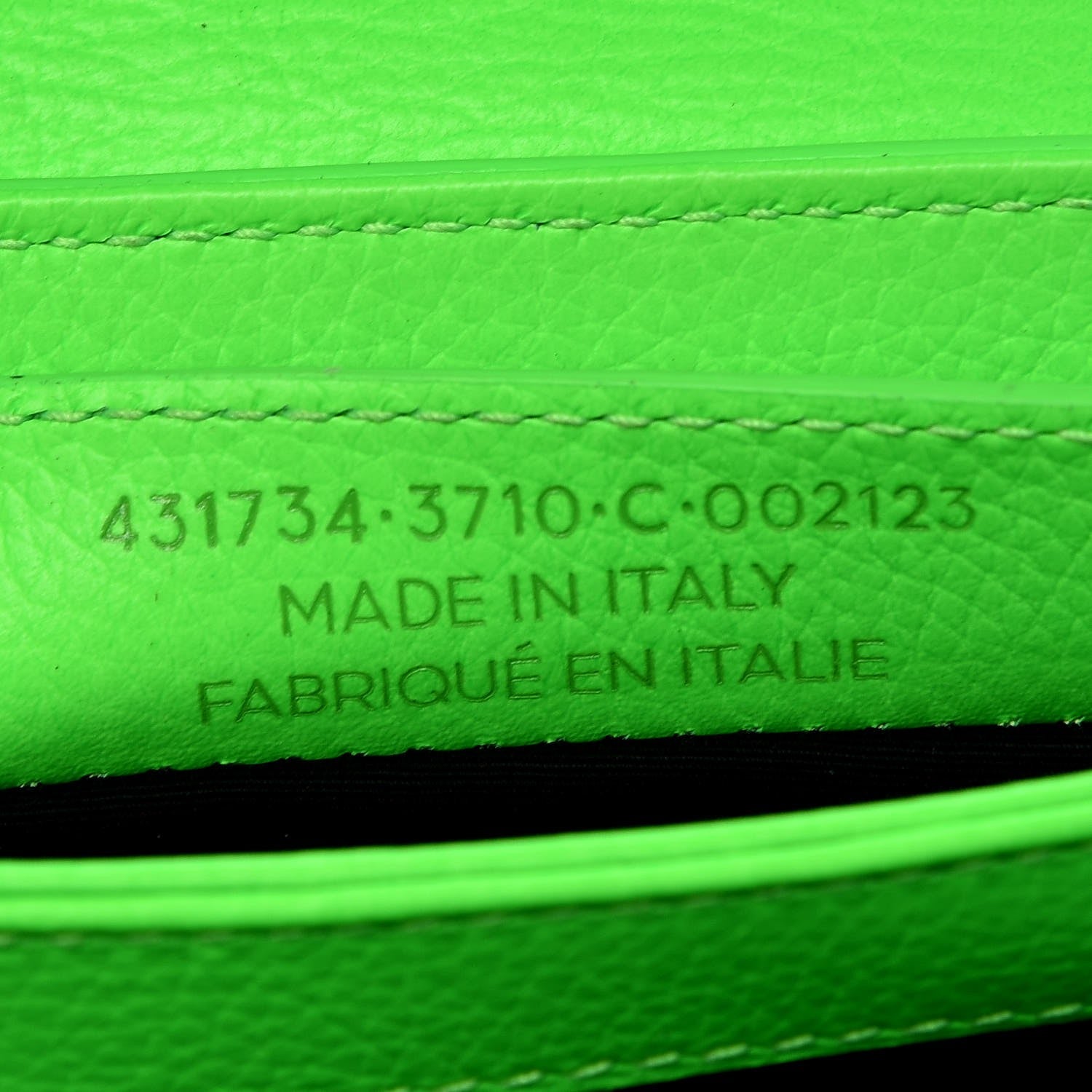 Balenciaga Grained Calfskin Le Dix Nano Soft Cartable Vert Fluo 7 of 7