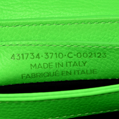 Balenciaga Grained Calfskin Le Dix Nano Soft Cartable Vert Fluo 7 of 7