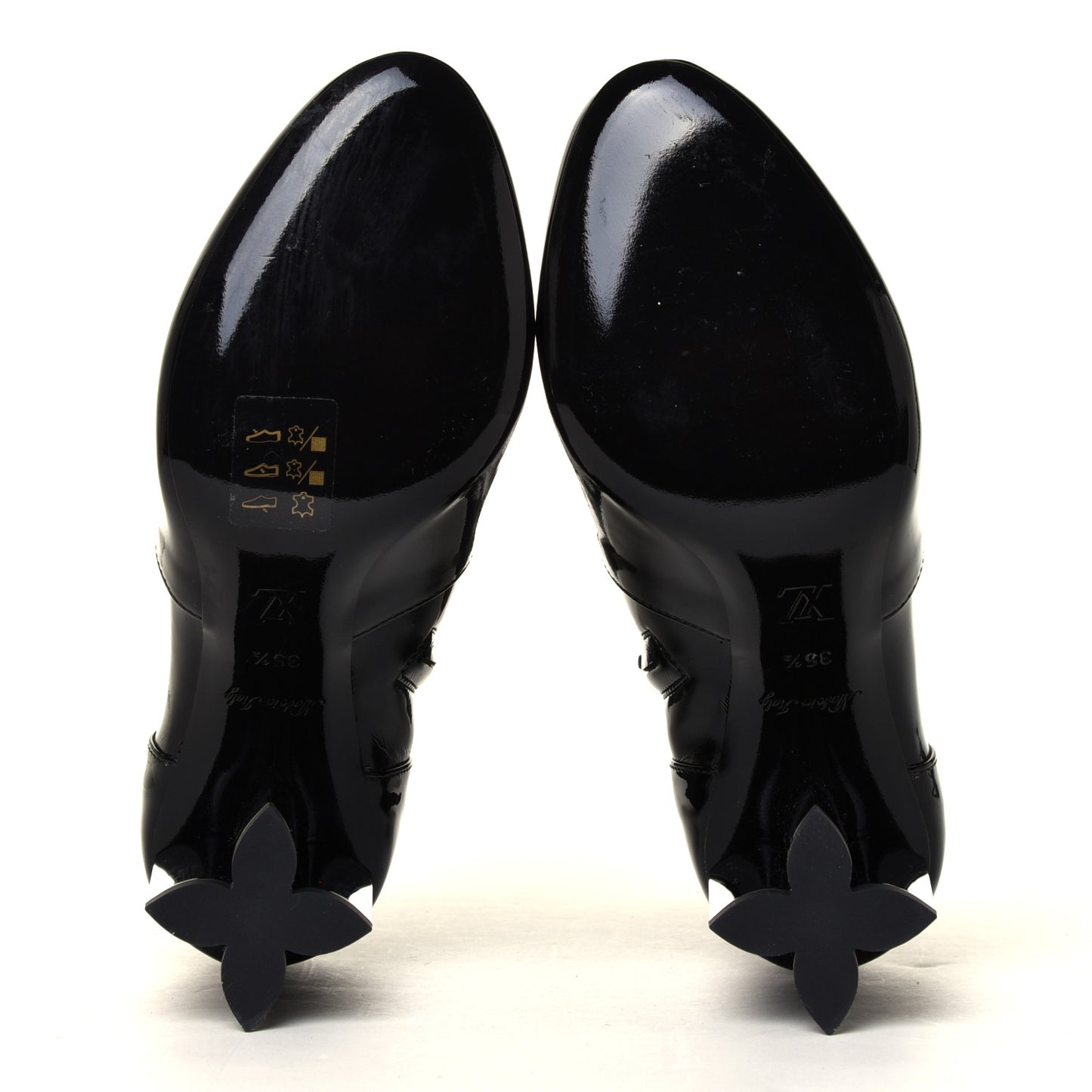 Patent Uniformes Silhouette Ankle Boots 35.5 Black