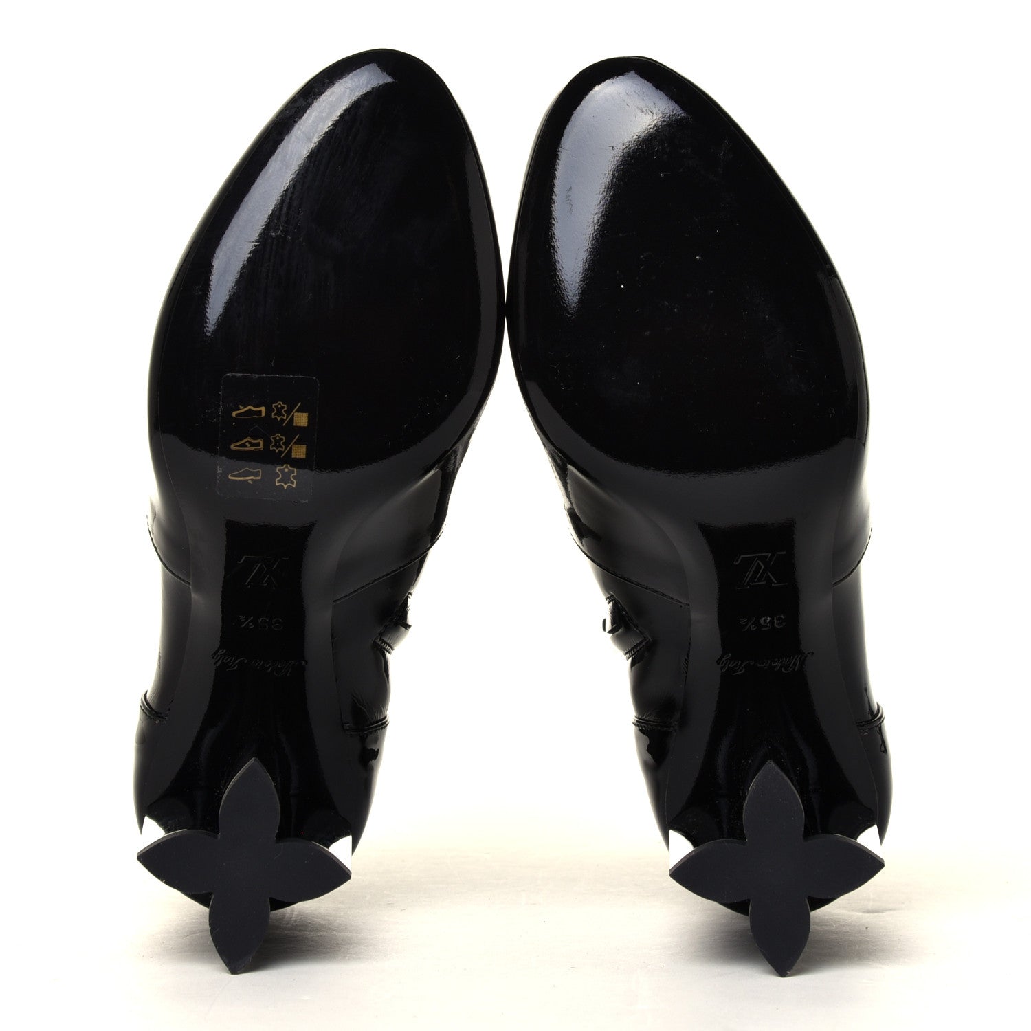 Louis Vuitton Patent Uniformes Silhouette Ankle Boots 35.5 Black 12 of 12