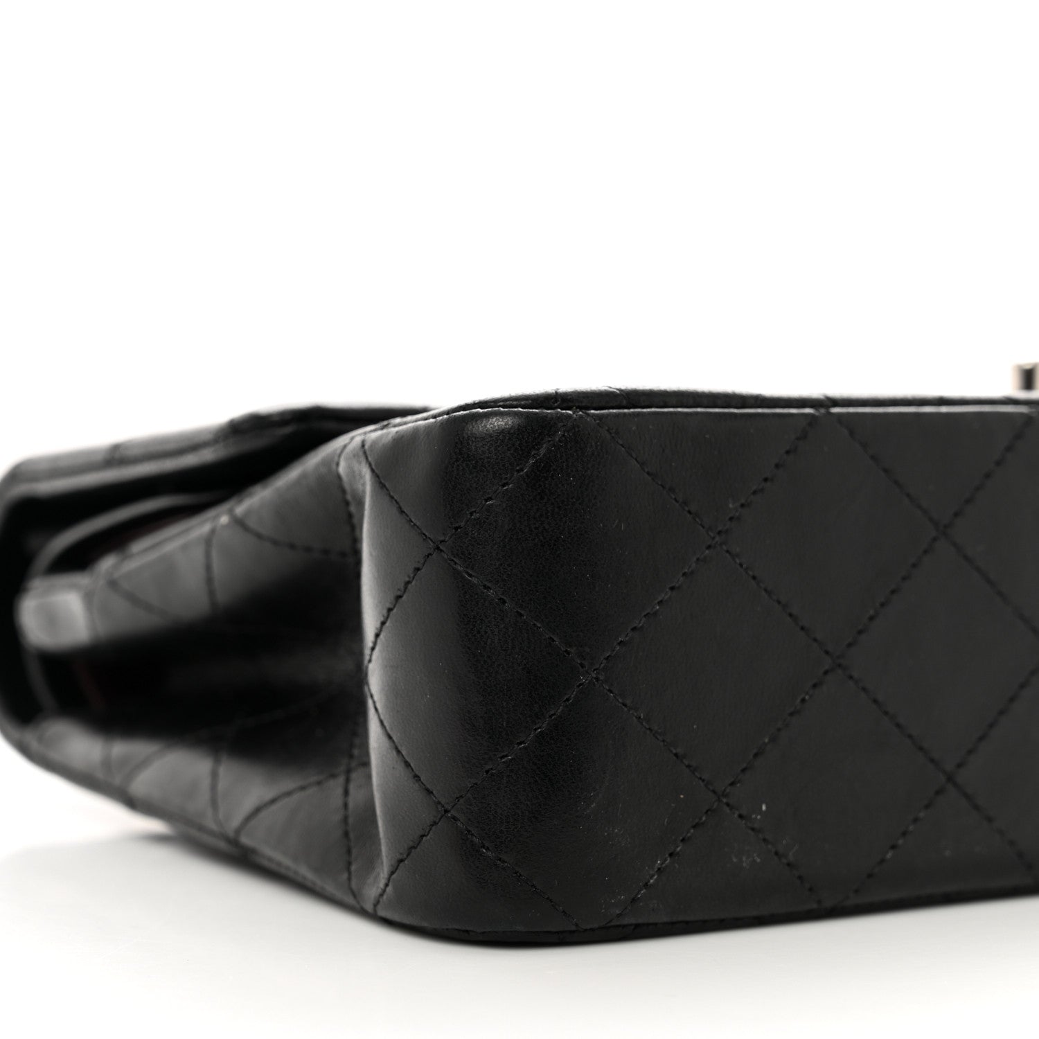 Chanel Lambskin Quilted Medium Double Flap Black 8 of 10