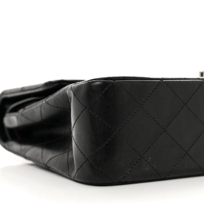 Chanel Lambskin Quilted Medium Double Flap Black 8 of 10