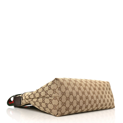 Gucci Monogram Web Medium Flat Messenger Bag Brown 3 of 6