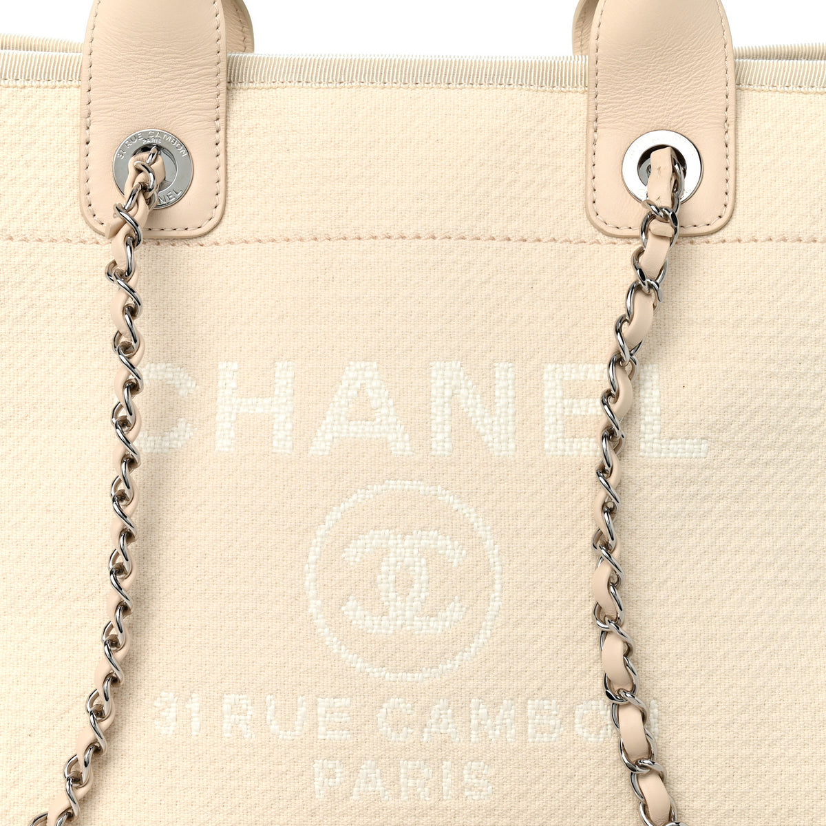 Mixed Fibers Small Deauville Tote White