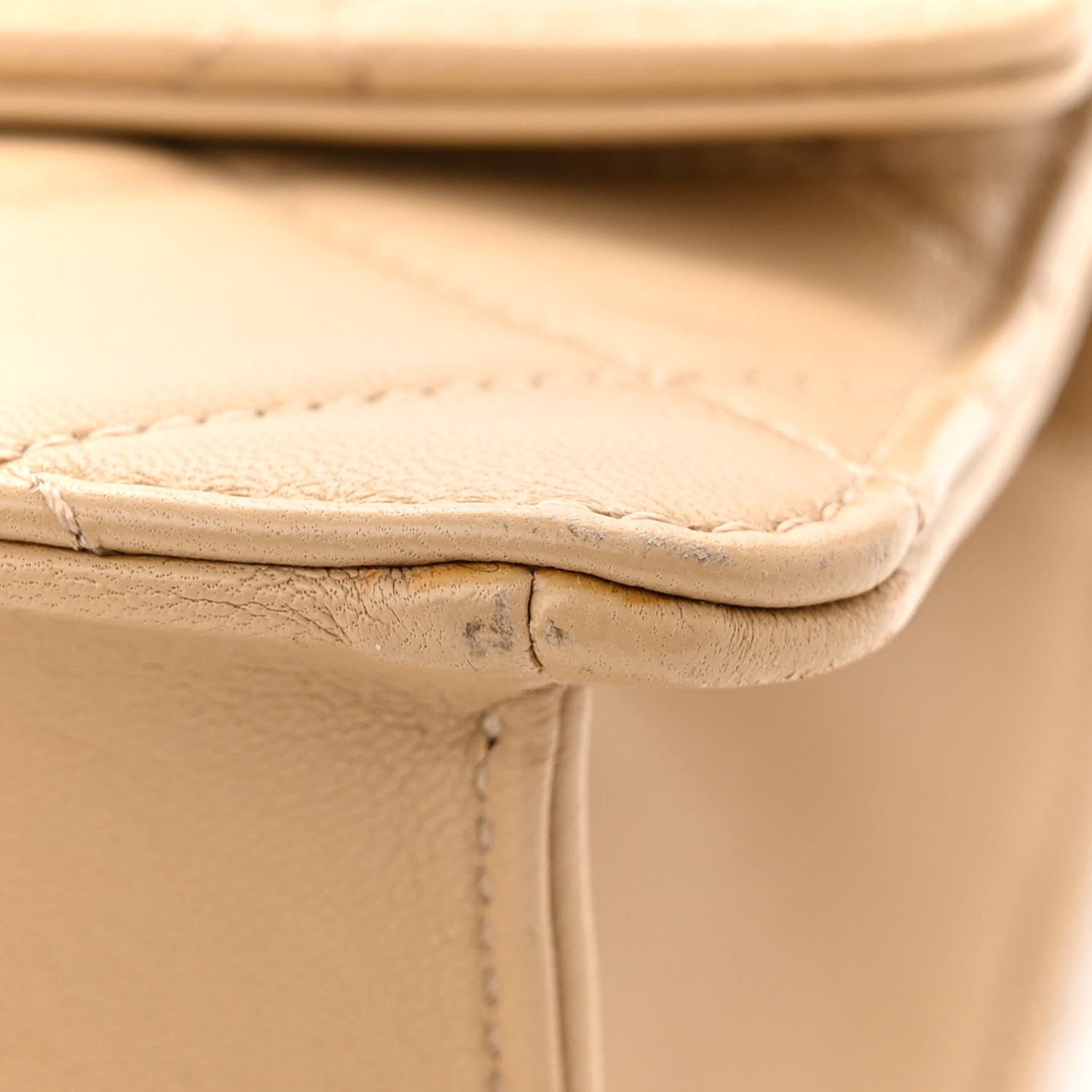 Chanel Lambskin Quilted Medium Golden Class Flap Dark Beige 11 of 12