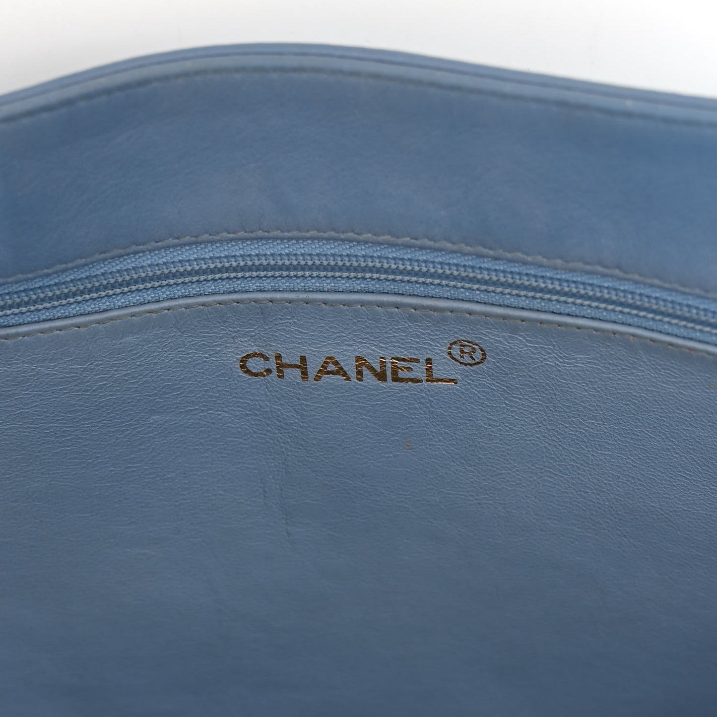 Lambskin Jumbo CC Shoulder Bag Blue