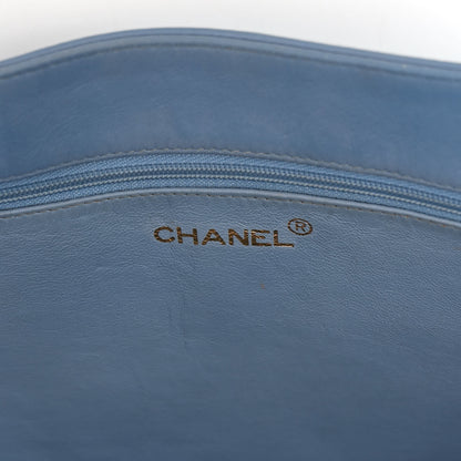 Chanel Lambskin Jumbo CC Shoulder Bag Blue 6 of 11