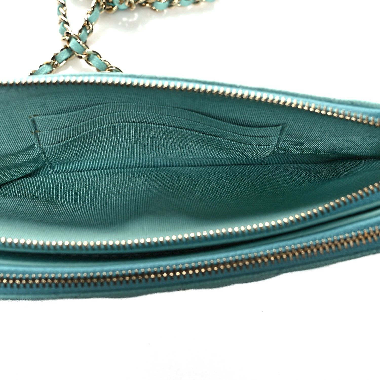 Chanel Caviar Quilted Small Clutch With Chain Light Blue 5 of 9