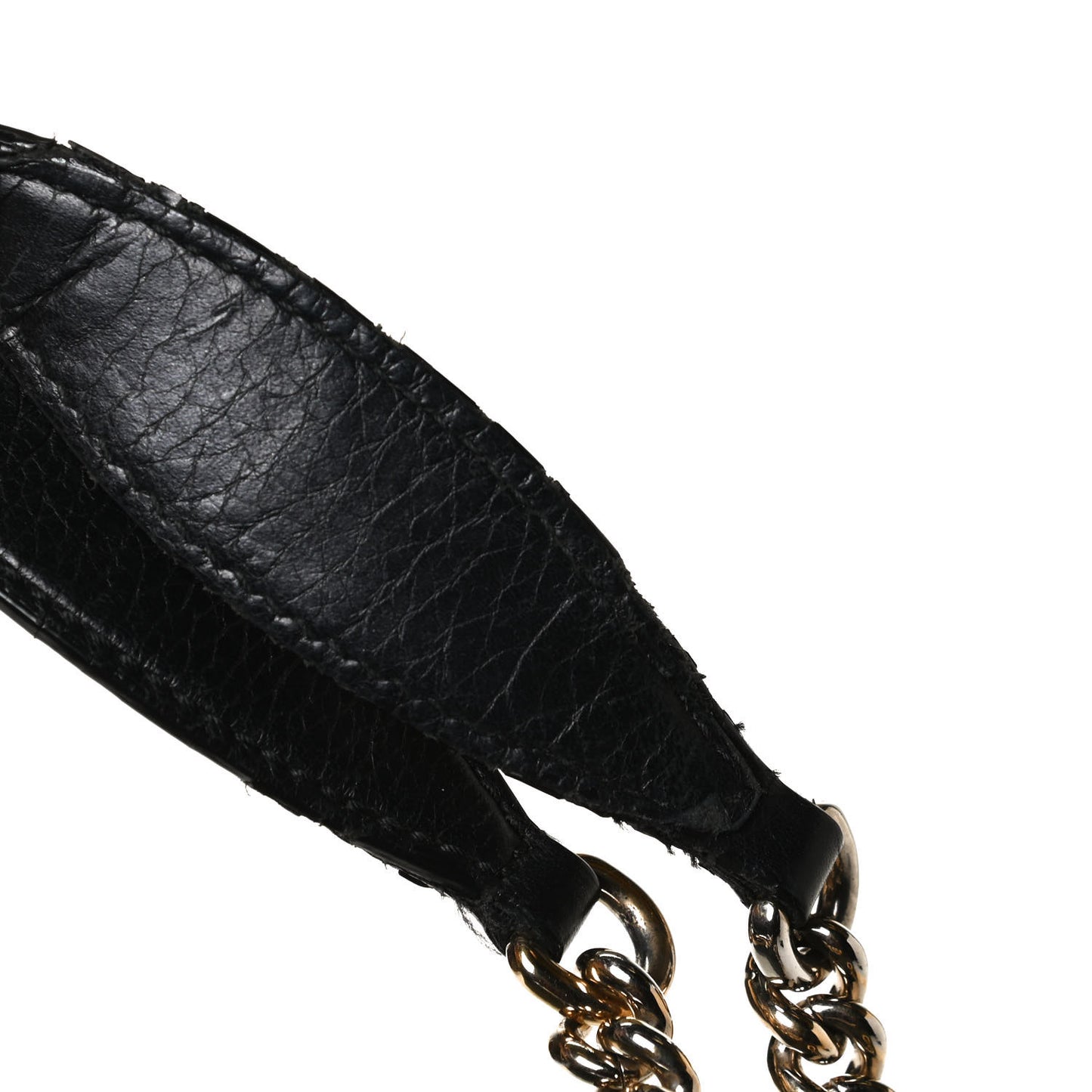 Pebbled Calfskin Medium Soho Chain Shoulder Bag Black