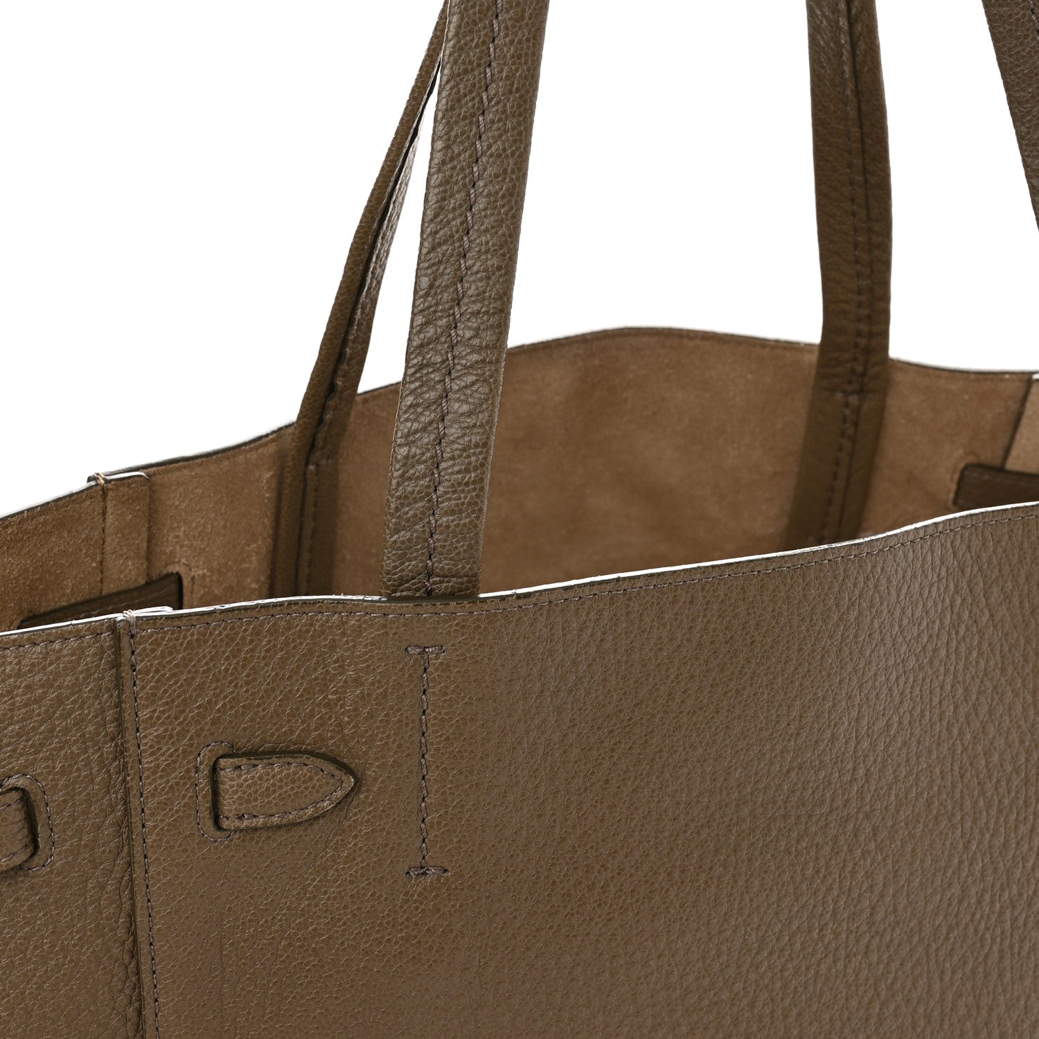 Celine Soft Grained Calfskin Small Belt Cabas Phantom Taupe 7 of 12