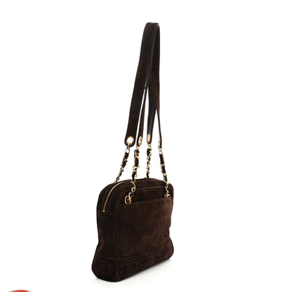 Chanel Suede CC Shopping Tote Dark Brown 2 of 10