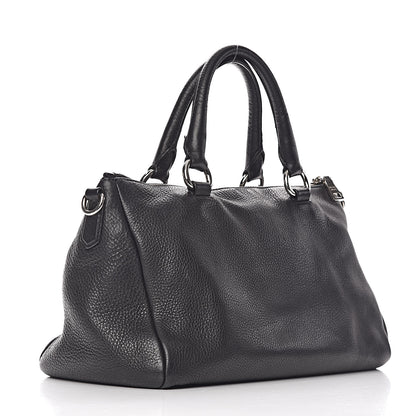 Prada Vitello Daino Shopping Satchel Black 3 of 13