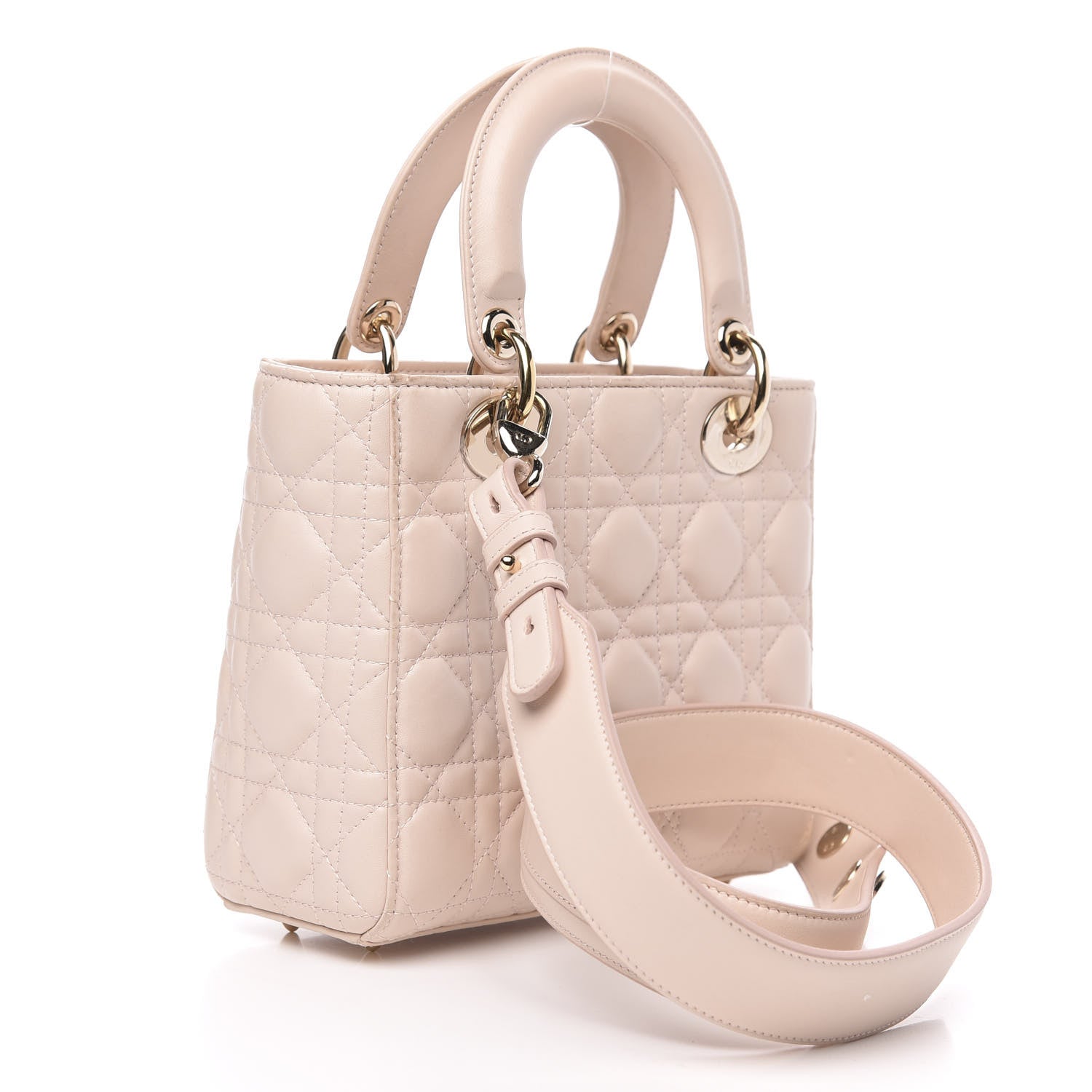 Christian Dior Lambskin Cannage Small Lucky Badges My Lady Dior Pink 3 of 11