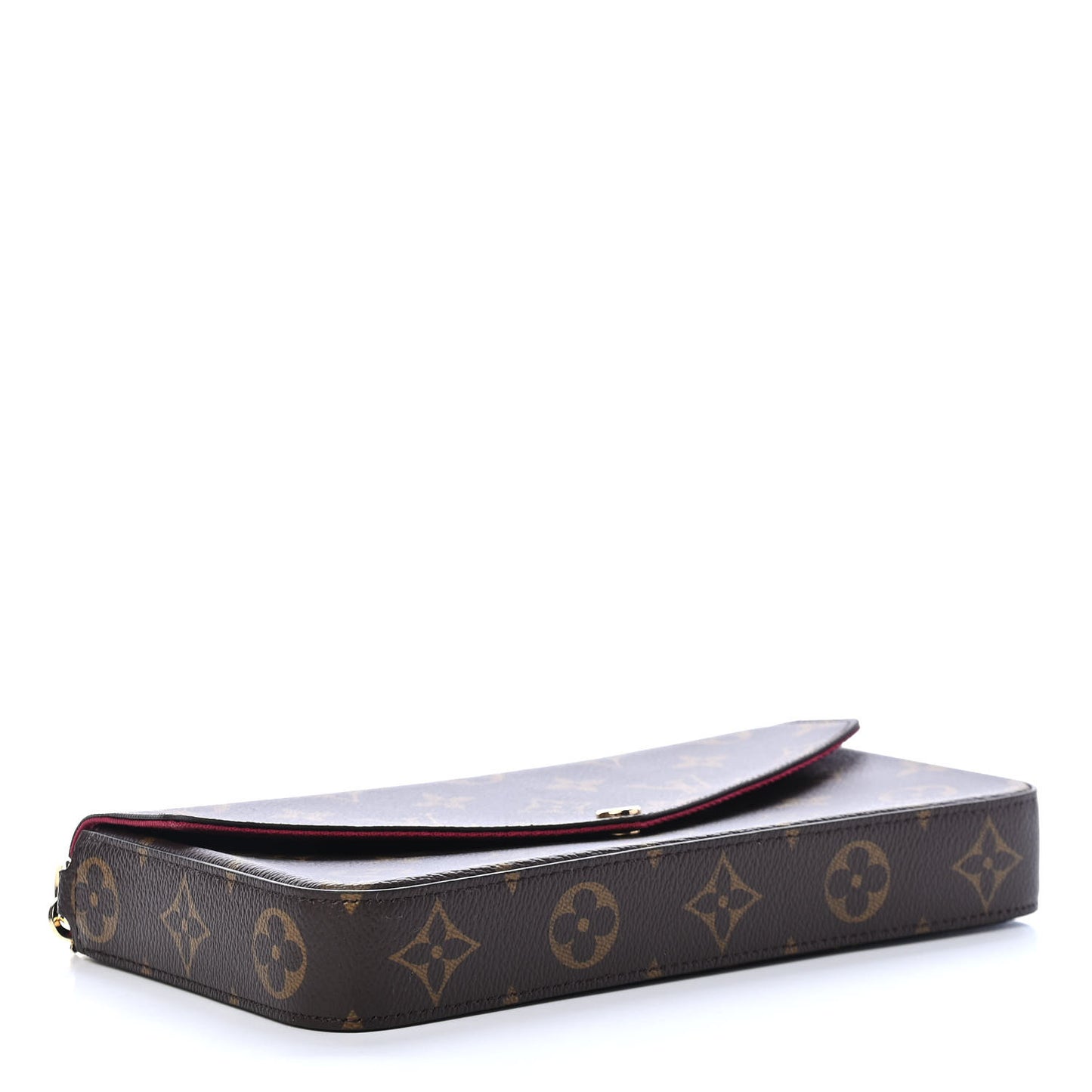 Monogram Pochette Felicie Chain Wallet Fuchsia