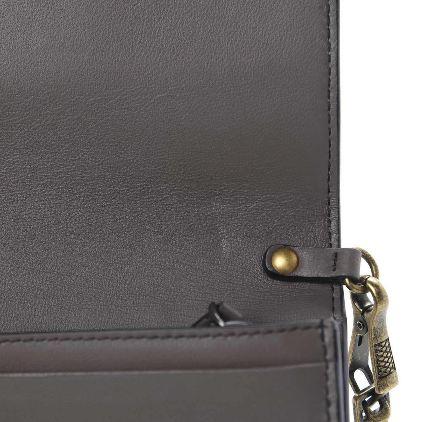 Nappa Intrecciato Ellittica Chain Wallet New Steel