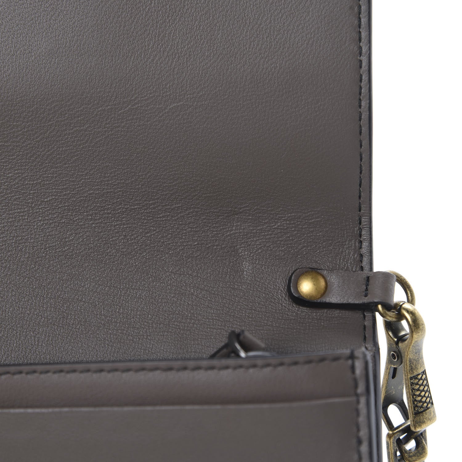 Bottega Veneta Nappa Intrecciato Ellittica Chain Wallet New Steel 9 of 10
