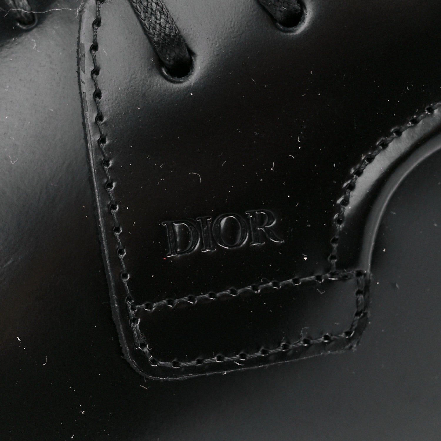 Christian Dior Polished Calfskin Mens Derby Shoe 43 Black 4 of 12