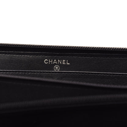 Chanel Caviar Timeless CC Large Gusset Zip Around Wallet Black 6 of 10