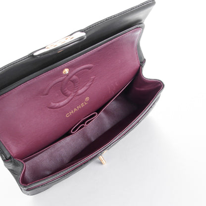 Chanel Lambskin Quilted Medium Double Flap Black 5 of 8
