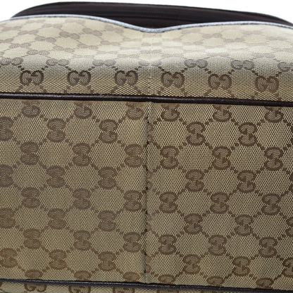Gucci Monogram Natural Pigskin Large Diaper Bag Beige Ebony Cocoa Dark Chocolate 15 of 18