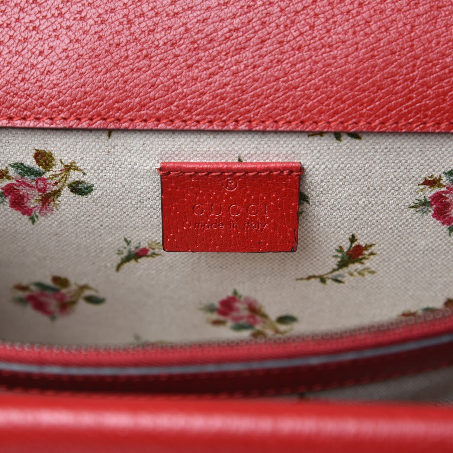 Gucci Calfskin Web Floral Embroidered Small Dionysus Shoulder Bag Hibiscus Red 7 of 8