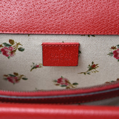 Gucci Calfskin Web Floral Embroidered Small Dionysus Shoulder Bag Hibiscus Red 7 of 8