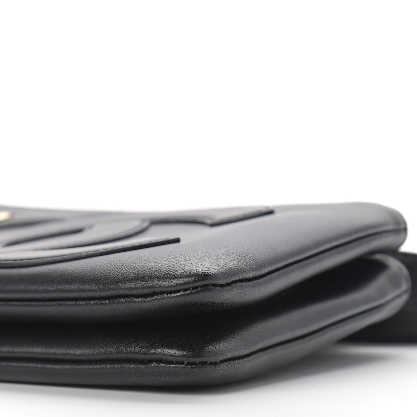 Lambskin CC Mania Waist Belt Bag Black