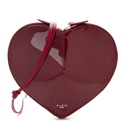 Alaia Patent Calfskin Le Coeur Bag Garnet Red 1 of 9